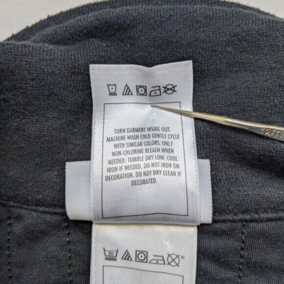 Disney Parks Black Moto Zip Sweatshirt Jacket XS FLAWS Mickey Mouse Distressed - Picture 10 of 13